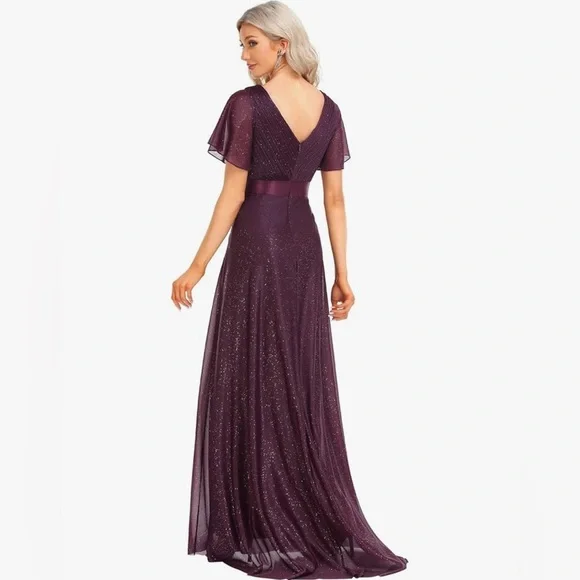 Like New Elegant Purple Evening Gown - Picture 7 of 8